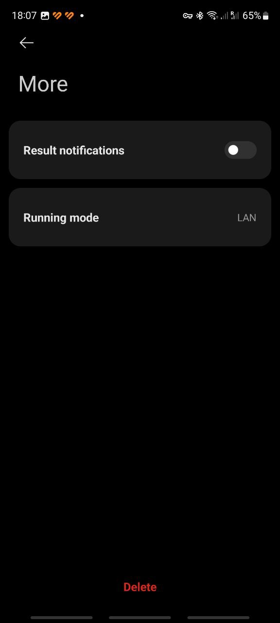 Local operation mode